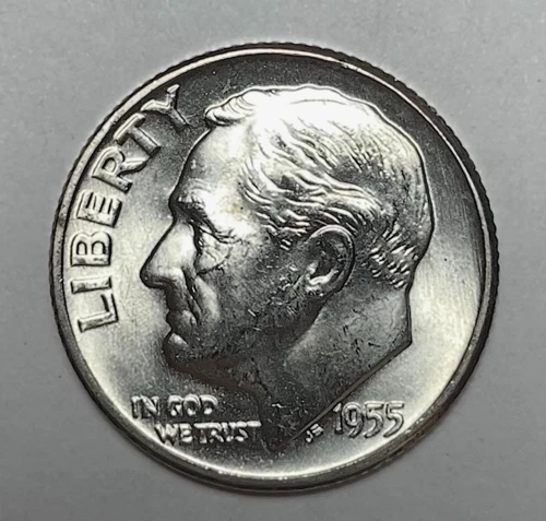 1955 10C Roosevelt Dime Uncirculated 90% Silver