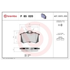 Satz Bremsbeläge Bremsklötze hinten für Audi A1 8X1 GBH City 8XA GBA A2 | 245