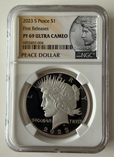2023 S Silver Proof Peace Dollar NGC PF 69 Ultra Cameo First Releases
