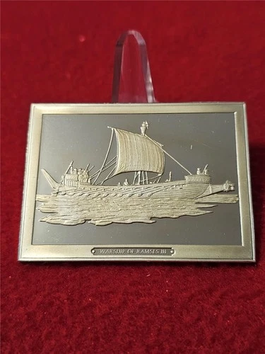 SHIPS' AHOY Warship of Ramses III 3.125 Troy Oz Sterling Silver Proof     #T0868