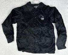 Vintage AUBURN SPORTSWEAR Arby's Coach Jacket S Small. USA Fast Food. Black Top