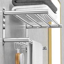 Adjustable Stainless Steel Towel Bar - Wall Mount Shower  Kitchen Rack