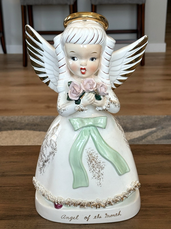 VTG RARE Napco 14" Large Size A2915 Ceramic Display Angel of The Month Japan