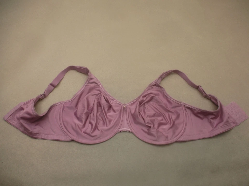 Sujetador demi 44DD Wacoal para mujer púrpura sin forro con aros cierre trasero 10L Foto 3 de 4