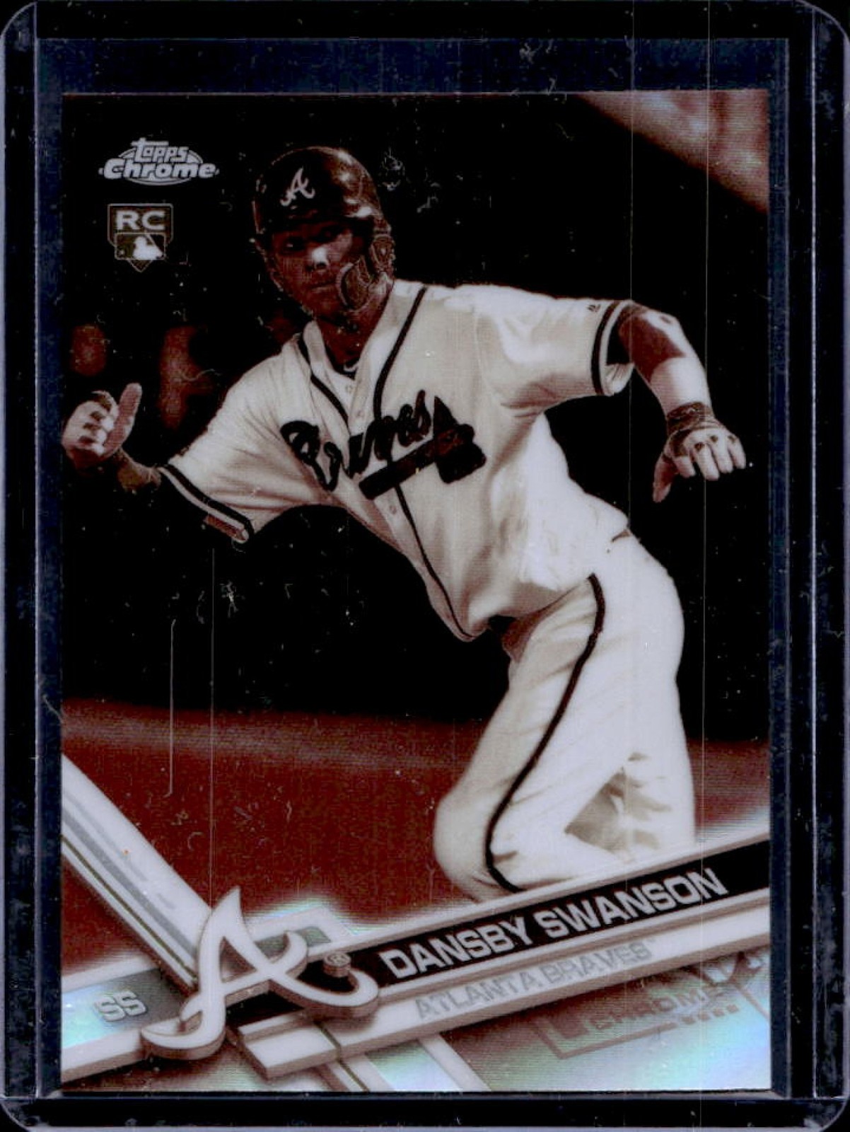 2017 Topps Chrome Dansby Swanson RC Sepia Refractor Rookie #8 Braves