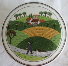 VILLEROY & BOCH DESIGN NAIF HUNTER & DOG  PORCELAIN TRINKET BOX LAPLAU