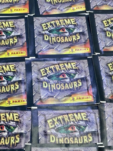 EXTREME DINOSAURS PANINI STICKERS FIGURINE BOX 50 SEALED BAGS RARE MADE IN ITAY - Picture 4 of 15