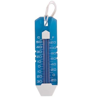LARGE EASY READ JUMBO POOL SPA HOT TUB POND BATH THERMOMETER, BLUE 10-1/2'' LONG 
