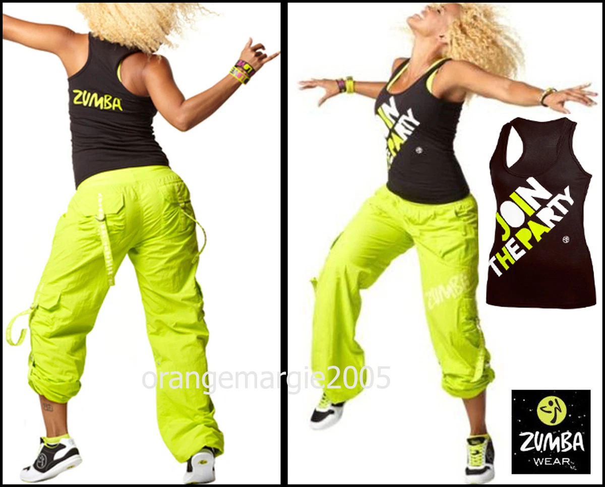 ZUMBA 2 P.Set! CARGO Capri PANTS+RACERBACK TOP TANK - EliteZW Join the  Party M