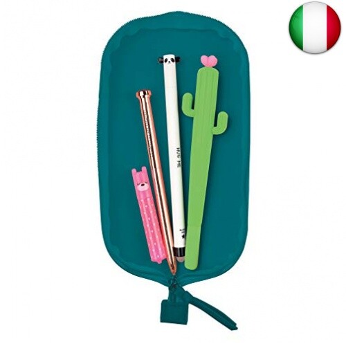 Legami - Astuccio in Morbido Silicone, 20x5 Cm, Petrol Blue - Foto 3 di 4