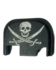GL0CK Gen 1-4 Custom Rear Slide Plates Backplates - Calico Jack's Flag Design