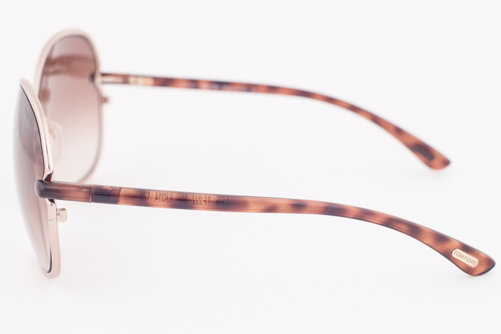Tom Ford LEILA 222 34F Rose Gold / Brown Gradient Sunglasses 