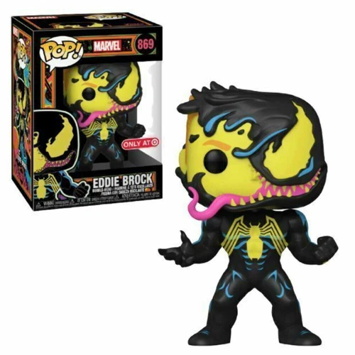 Funko Pop EDDIE BROCK #869 BlackLight TARGET EXCL New Exc Cond Pkg/Fig FREE SHIP