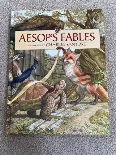 Aesop’s Fables Illustrated by Charles Santore Hardcover Kohl’s Cares With Poster