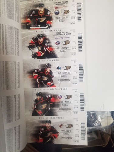 ANAHEIM DUCKS SEASON TICKET STUBS 2014-15 PERRY GETZLAF NASH MANSON KANE SELANNE - Picture 20 of 56