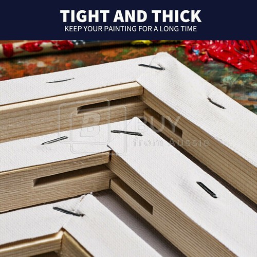 5x Artist Canvas Blank Stretched Canvases Art Large White Range Oil Acrylic Wood - Picture 7 of 13