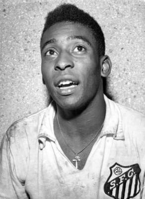 the famous Brazilian football legend Pele Circa s 1950 Historic Old Photo