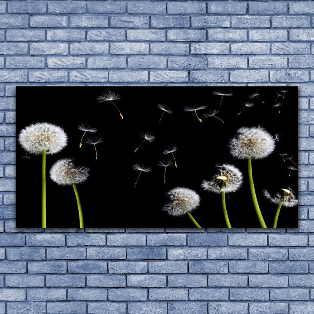 Tableau sur toile pissenlit 140x70 cm finition mate impression d'art pour intérieur chic