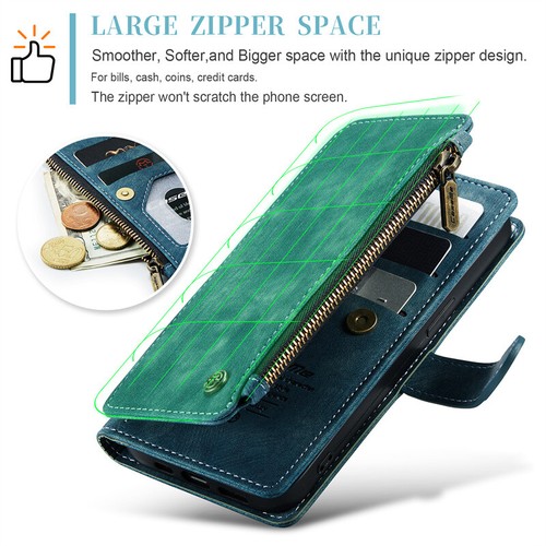 For iPhone 14 13 12 11 Pro Max 8 Retro Leather Wallet multi-card slot Flip Cover - Picture 5 of 16