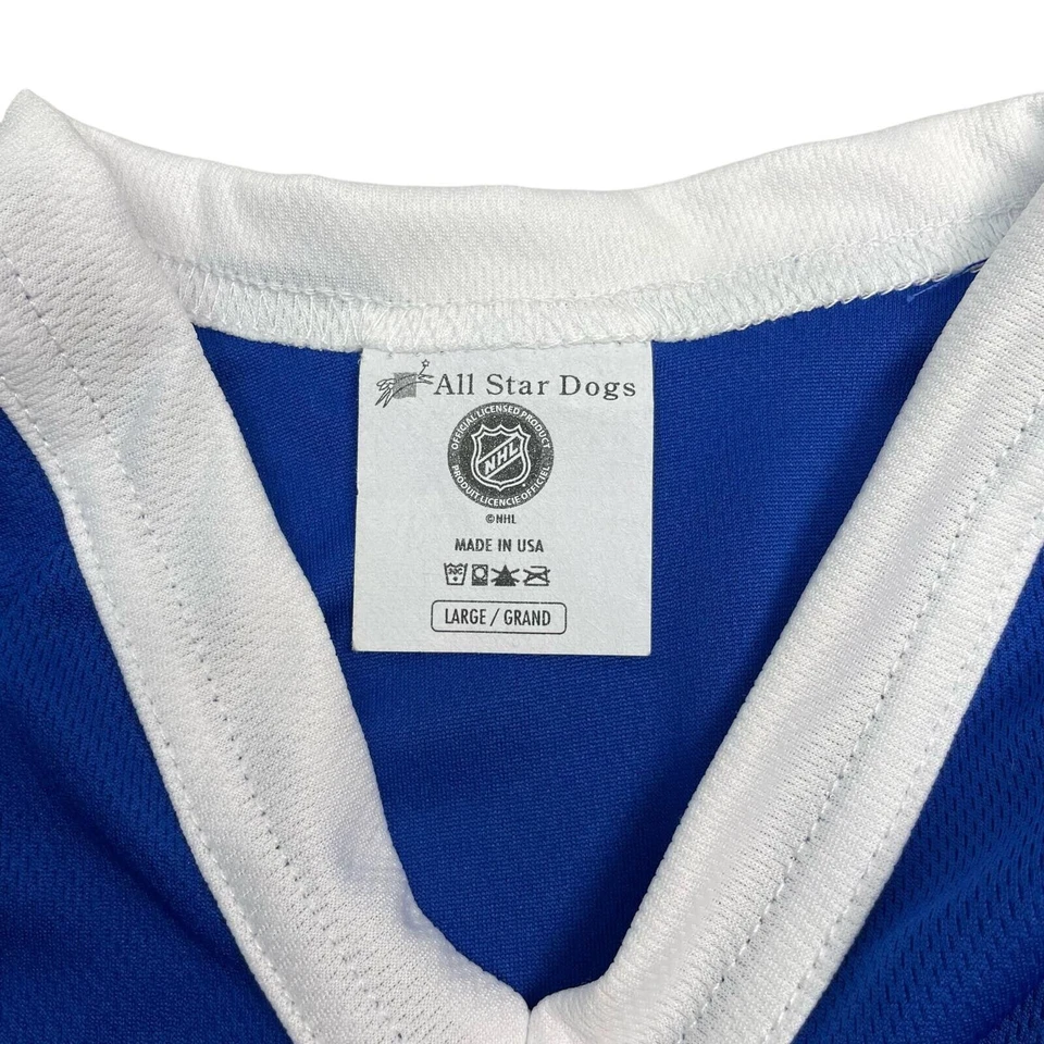 ALL STAR DOGS Official NHL License Toronto Maple Leafs Dog Jersey Size Large — 第 2/4 张图片