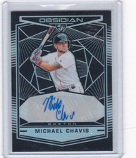 2019 Panini Obsidian Baseball Michael Chavis Rookie GUARANTEED AUTO Prizm-NM-MT