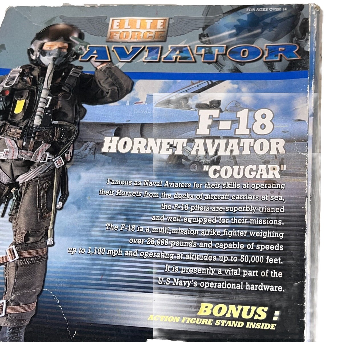 Elite Force F-18 Hornet Aviator フィギュア Elite Force F-18 Hornet Aviator Cougar Action Figure w