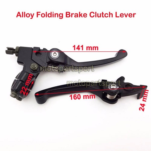 Folding Clutch & Brake Levers For Pit Bikes - CRF50 70 110 KLX TTR SSR Dirt Bikes