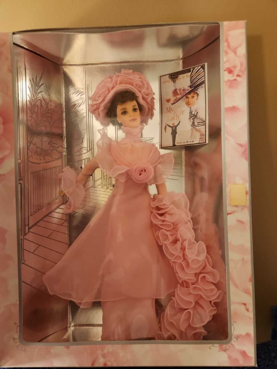 1995 Mattel Barbie Eliza Doolittle Audrey Hepburn Pink My Fair