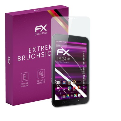 atFoliX Glasfolie für Samsung Galaxy Tab Active 2 Displayfolie 9H Schutzpanzer
