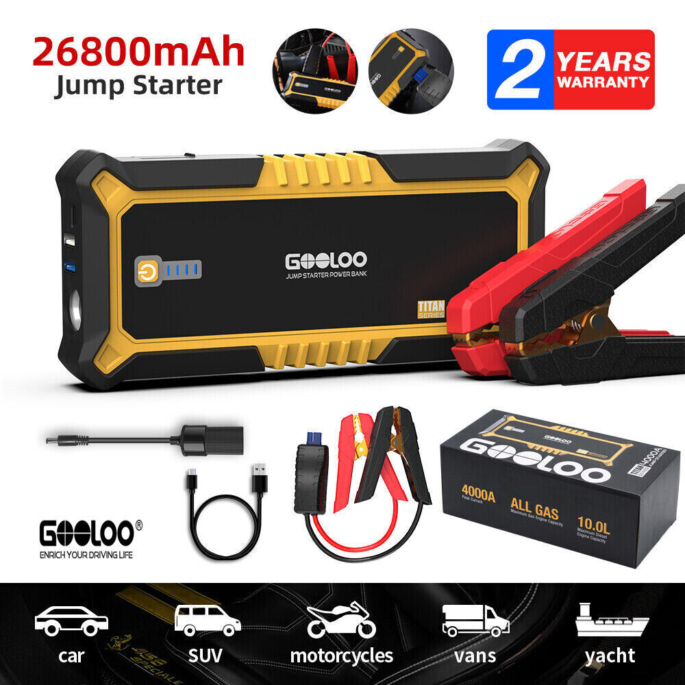 GOOLOO GP4000 Jump Starter SuperSafe 12V Lithium Jump Box Car