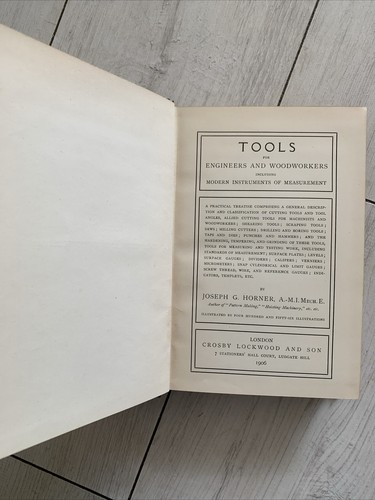 Vintage seltene Buchwerkzeuge für Maschinisten & Holzarbeiter von 1906 von Joseph Horner - Bild 4 von 9