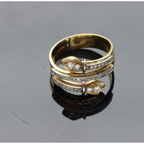 goldring 750/1000 18 kt mit Schlange - Bild 2 von 8