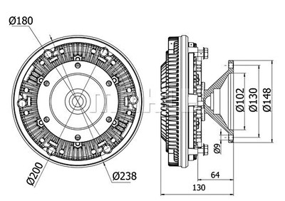 Radiator Fan Clutch MAHLE Fits IVECO Eurostar MAN DAF 92-04 