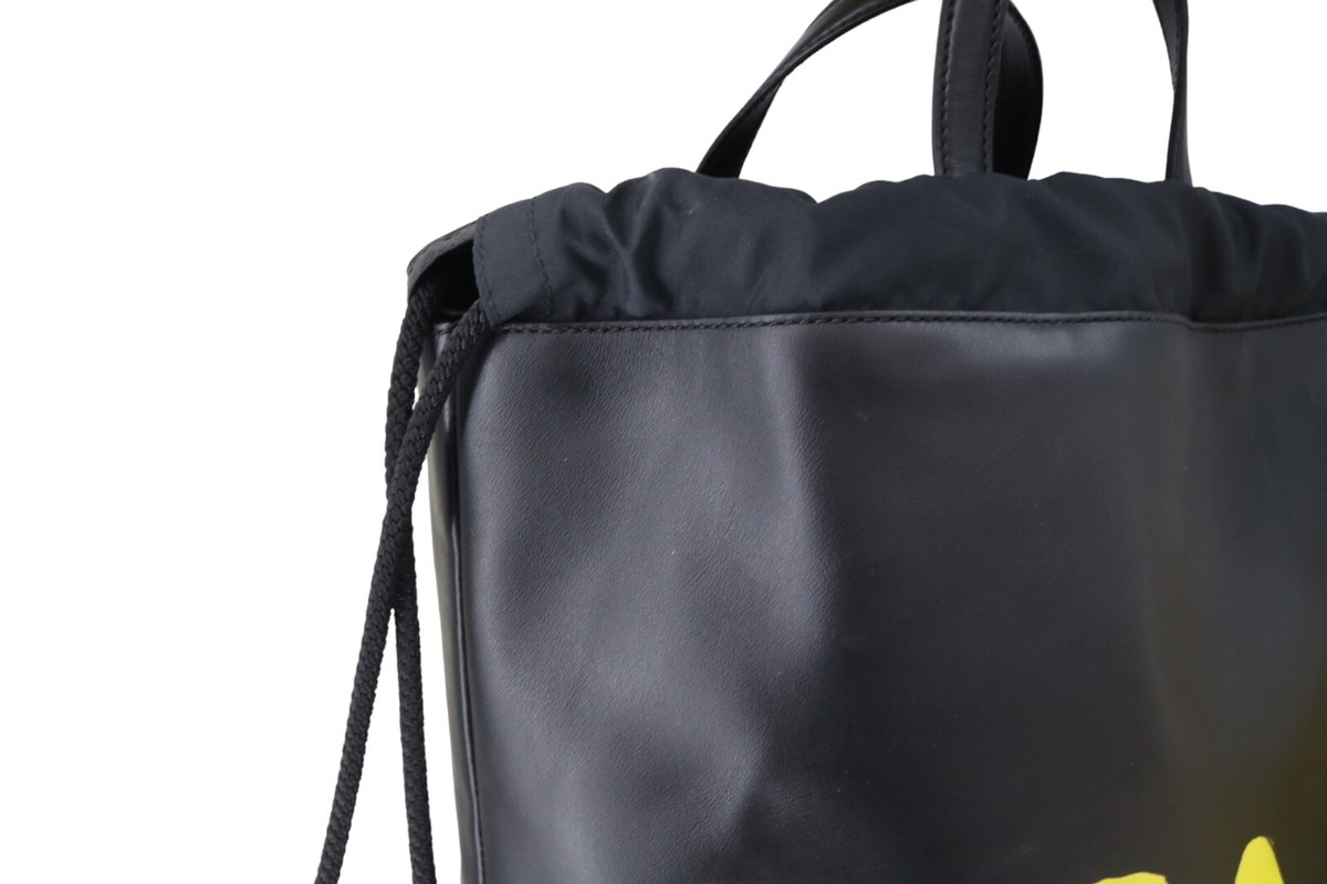 Gucci Ghost Drawstring Backpack Leather Gucci Ghost Drawstring Backpack Leather