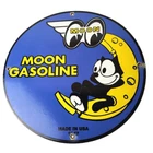 Vintage Moon Eyes Sign - Speed Equipment Felix the Cat Porcelain Gas Pump Sign