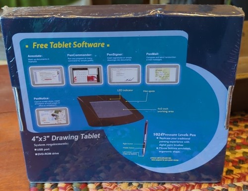 DigiPro Drawing Tablet 4" x 3" MSN Handwriting Pen Brand New Factory Sealed - Picture 2 of 5