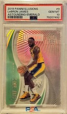 2019 Panini Illusions #9 LEBRON JAMES Astounding Emerald PSA 10💎🏀🐐 Lakers