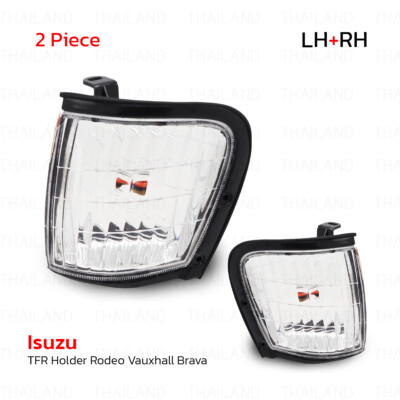 Pair Corner Lamp Lights Clear Len For Isuzu TF TFR Holden Rodeo 1998 - 2001