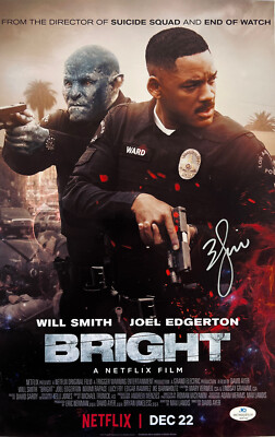 Will Smith BRIGHT Rare Hand Signed Autographed 17x11 Poster FSG COA
