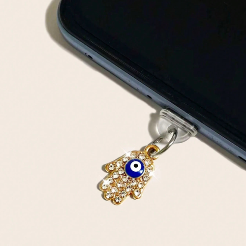 1pc Mobile Phone Dust Plug Alloy Palm Earphone Jack Dust Plug - 第 23/25 張圖片