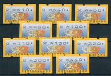 BUND ATM Nr.3.2 10 WERTE gestpl. KRUMMESSE 24.1.2000 ME 85,-++ !! (149816)