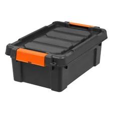 3 Gal. Plastic Storage Bins with Lids, Latching Totes, Heavy Duty Containers