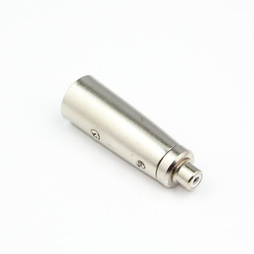 2 Stück Metall XLR 3 Pin Stecker Buchse Stecker auf Mono RCA Phono Buchse Adapter Konverter - Bild 3 von 4