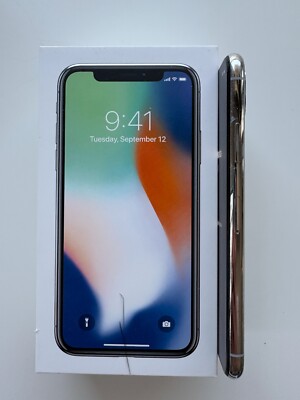 コンピュータ・IT iPhone X   x  64G Apple iPhone X - 64GB - Silver (Unlocked) A1865 (CDMA + GSM