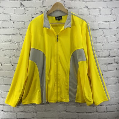 Metrostyle Jacket Womens Plus Sz 2X Bright Yellow Gray Full Zip | eBay