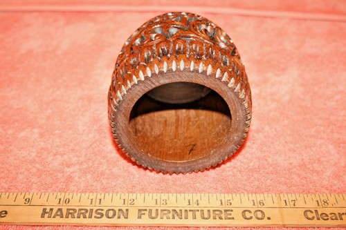 Vintage Hawaiian all Wood Carved Bowl or beer holder? - Picture 4 of 5