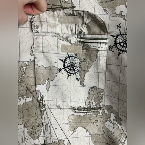 Chaps Nautical Performance Map Sailboat Vented Fishing Shirt XXL Lightweight - Picture 5 of 9
