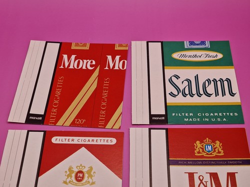 Maxell Marlboro Salem More Zigarette Karteikarte J-Karte 4-teiliges Set Audio Band Neu! - Bild 2 von 4