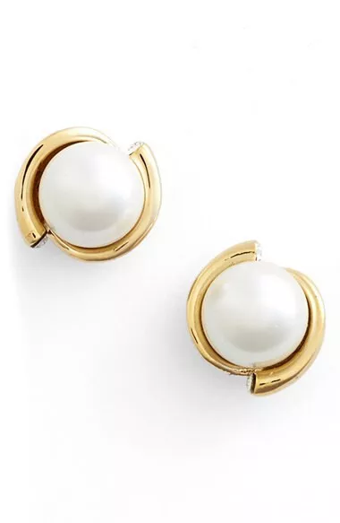 Kate Spade Dainty Sparklers Pearl Stud Earrings