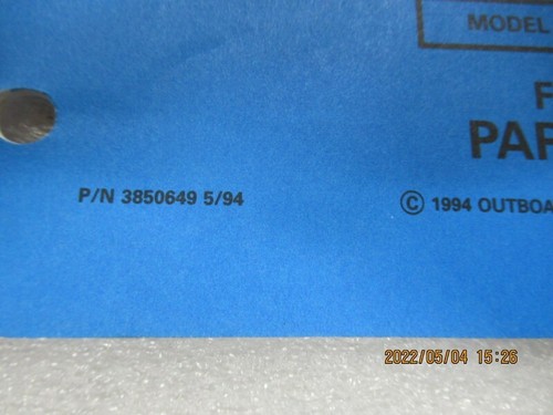 PM178 1995 OMC Cobra 5.0,5.8 L Models Final Edition Parts Catalog Manual 3850649 - Picture 3 of 3
